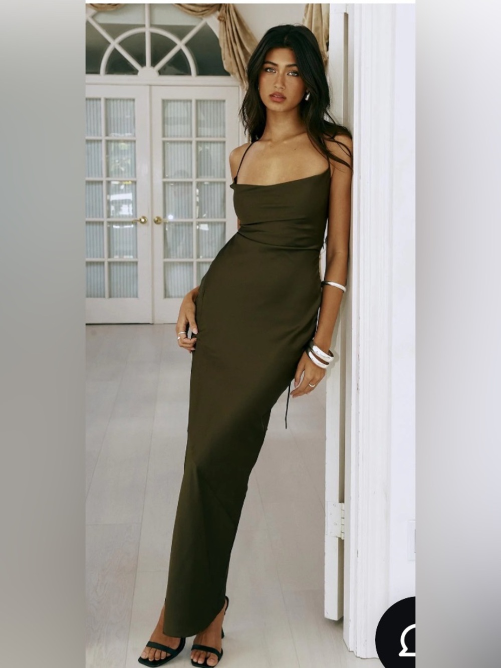Princess Polly Analea Maxi Dress Olive | New without Tags
